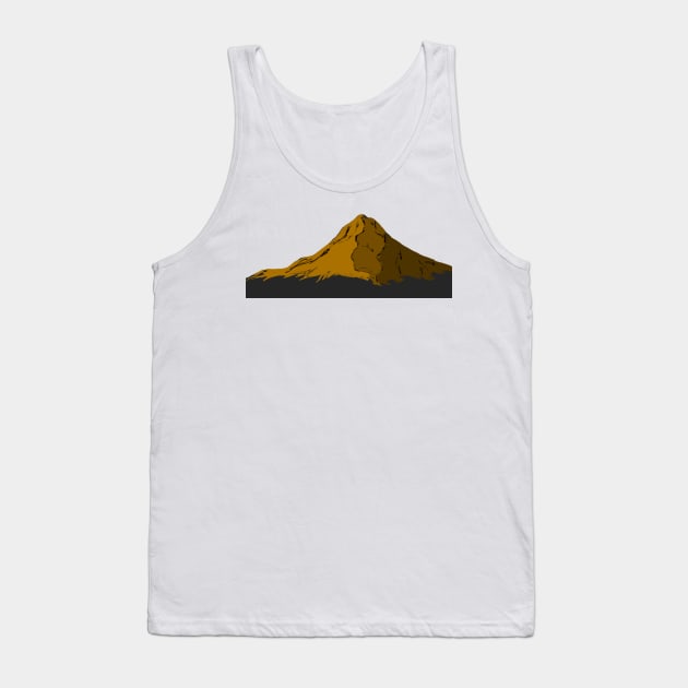 Mt Hood in Gold Tank Top by FernheartDesign